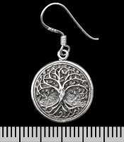 Сережка-гачок Дерево Життя (срібло, 925 проба) (ehs-034)