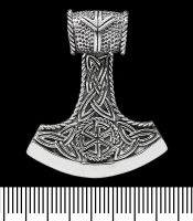 Кулон Сокира Перуна з Коловоротом (срібло, 925 проба) (sp-127)