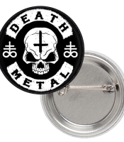 Значок Death Metal (Skull with an inverted cross and the cross of Leviathan)