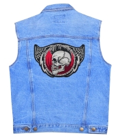 Нашивка термо Skull (biker theme) наспинна (thps-077)