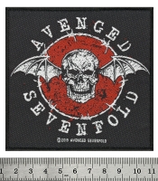 Нашивка ткана AVENGED SEVENFOLD - DISTRESSED SKULL (ofp-330)