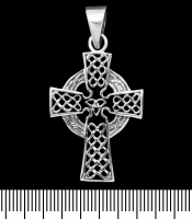 Кулон Кельтський хрест (плетений із Трикветром) (срібло, 925 проба) (sp-212)