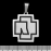 Кулон Rammstein (black logo) (ptsb-094) фигурный