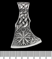 Кулон Сокира Перуна (Шолом жаху Aegishjalmur) (срібло, 925 проба)  (sp-207)