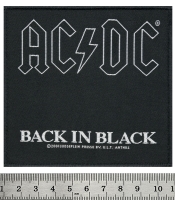 Нашивка ткана AC/DC - BACK IN BLACK (ofp-376)