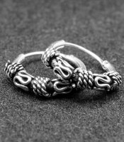 Сережка, кільце з візерунком (eas-091)