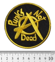 Нашивка Punk's Not Dead (yellow) (pt-052)