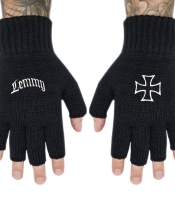 Рукавички без пальців LEMMY - LOGO & IRON CROSS (gol-014)