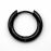 Сережка-кільце (ea-109) хард-обманка (титан, чорний, діаметр 12/18мм)