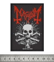 Нашивка ткана MAYHEM - ALPHA OMEGA DAEMON (ofp-057)