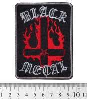 Нашивка Black Metal (burning cross) (pt-057)