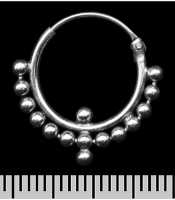 Сережка, кільце з кульками (eas-147)