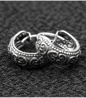 Сережка, кільце піратське з візерунком (eas-154)