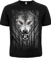 Футболка Волк с красными глазами