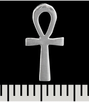 Сережка-гвоздик Анкх "литий" (срібло, 925 проба) (st-041)