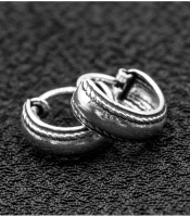 Сережка, кільце піратське з візерунком (eas-157)