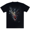 Футболка Голова дракона крізь чорну матерію (3D, світиться в темряві)