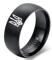Кільце З Тризубом (чорне)  (rnc-004)