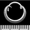 Сережка, кільце піратське з візерунком (eas-157)