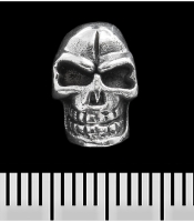 Серьга-гвоздик Череп (серебро, 925 проба) (st-011)
