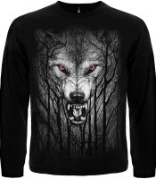Футболка с длинным рукавом Волк с красными глазами