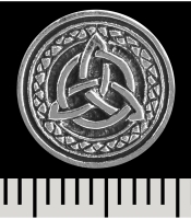 Сережка-гвоздик Трикветр у плетеному колі (срібло, 925 проба) (st-043)