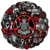 Набір стікерів Team Satan (black) stk-088 (50 шт.)