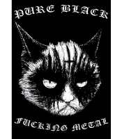 Плакат Pure Black Fucking Metal (Cat)