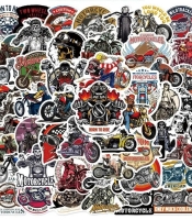 Набір стікерів Custom Motorcycles (stk-085) 50 шт