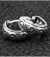 Сережка, кільце піратське з візерунком (eas-156)