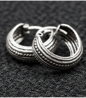 Сережка, кільце піратське з візерунком (eas-158)