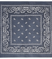 Бандана Огурцы бело-черные на графитовом фоне