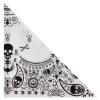 Бандана Черепа черные с узорами на белом фоне
