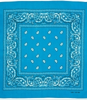 Бандана Огурцы бело-черные на голубом фоне