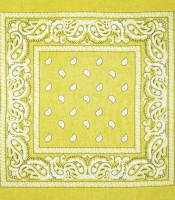 Бандана Огурцы бело-черные на желтом фоне