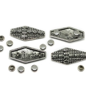 Гроб с черепами на заклёпках 37х18 мм (5 штук)