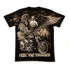 Футболка Орел с мотоциклом (Feel The Thunder) светится в темноте Футболка Орел с мотоциклом (Feel The Thunder) светится в темноте