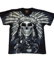 Футболка Череп вождя (светится в темноте)