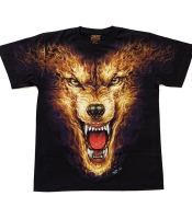 Футболка Огненный волк (светится в темноте)