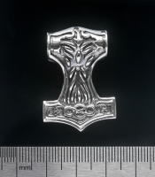 Кулон Молот Тора великий двосторонній (срібло, 925 проба) (sp-043)