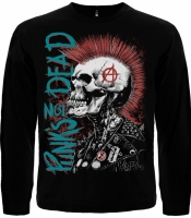 Лонгслив Punk's Not Dead (скелет с ирокезом)