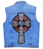 Нашивка наспинная Кельтский крест с черепом