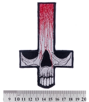 Нашивка Перевернутый крест (череп)