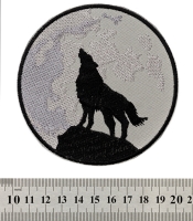 Нашивка Волк воющий на Луну