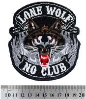 Нашивка "Lone Wolf, No Club"