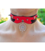 Кожаный чокер (ar-005) с кулоном Ловец снов