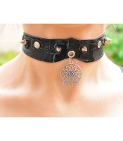 Кожаный чокер (ar-006) с кулоном Ловец снов