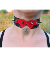 Кожаный чокер (ar-007) с кулоном Ловец снов