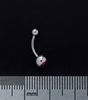 Банан (хир.сталь, цвет стальной, камень розовый(бровь, интим, ухо)(b-025)