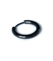 Сережка-кільце (хард обманка) (титан, колір чорний, 17 мм) ea-146